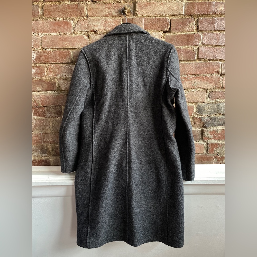 J. Crew Daphne Topcoat in Italian Boiled Wool Dark Gray Size 4 w/ Small Flaw - Picture 8 of 12